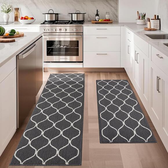 COSY HOMEER Other - COSY HOMEER 2PCS 23.6x47 Inch 23.6x71.2 Inch Kitchen Rug Mat Set, Soft Absorbent